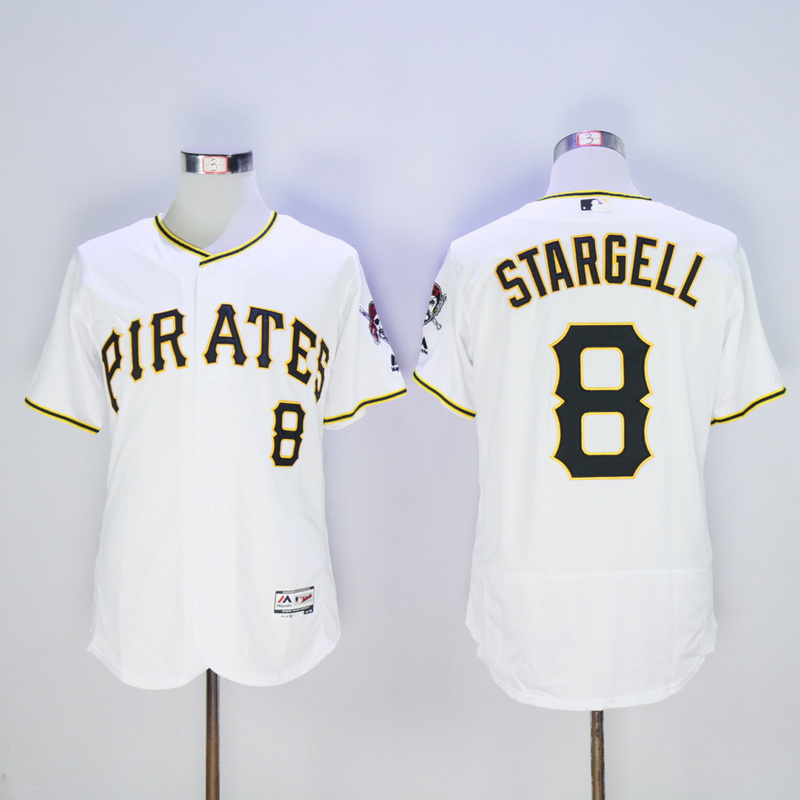 Men Pittsburgh Pirates #8 Stargell White Elite MLB Jerseys